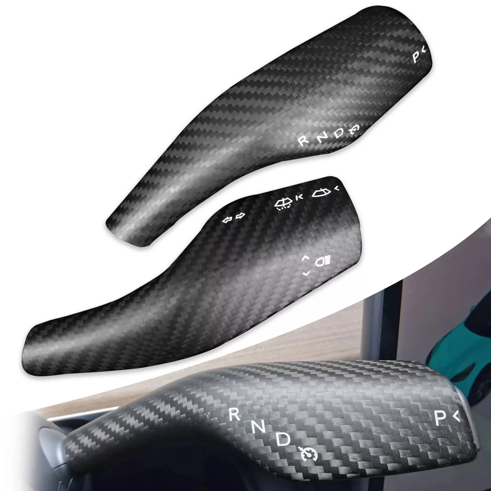 

Carbar Steering Lever Cover for Tesla Model 3 Y Dry Carbon Fiber Column Gear