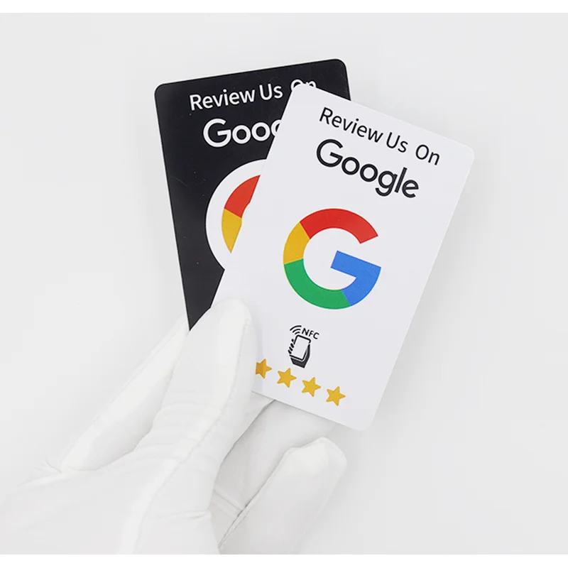NTAG215 Google Review NFC Tap Card 13.56MHz Rewritable NFC Tag For Shop Business Customer Leave Reviews