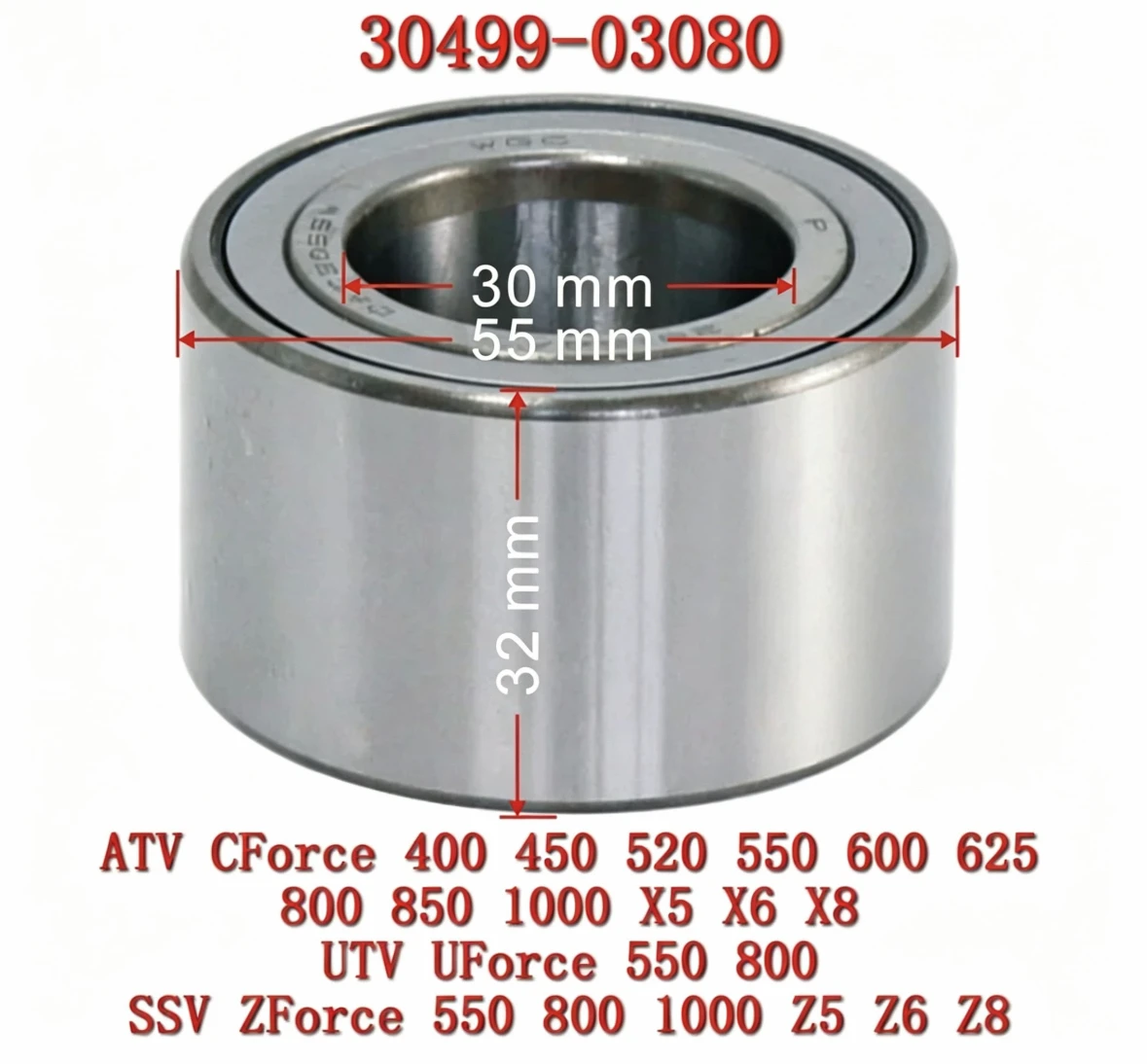 

Подшипник ступицы колеса 30499-03080 для CFMoto UForce 550 800 ZForce 550 800 1000 ATV UTV, запасная часть