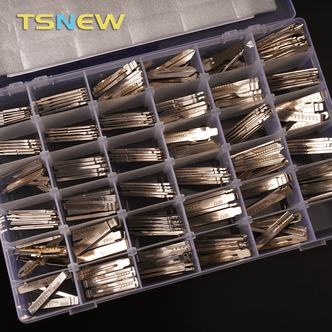 175PCS Engraved Line Key balde Scale Shearing Teeth Blank Car Key Blade for KD VVDI XHorse 35types each 5pcs