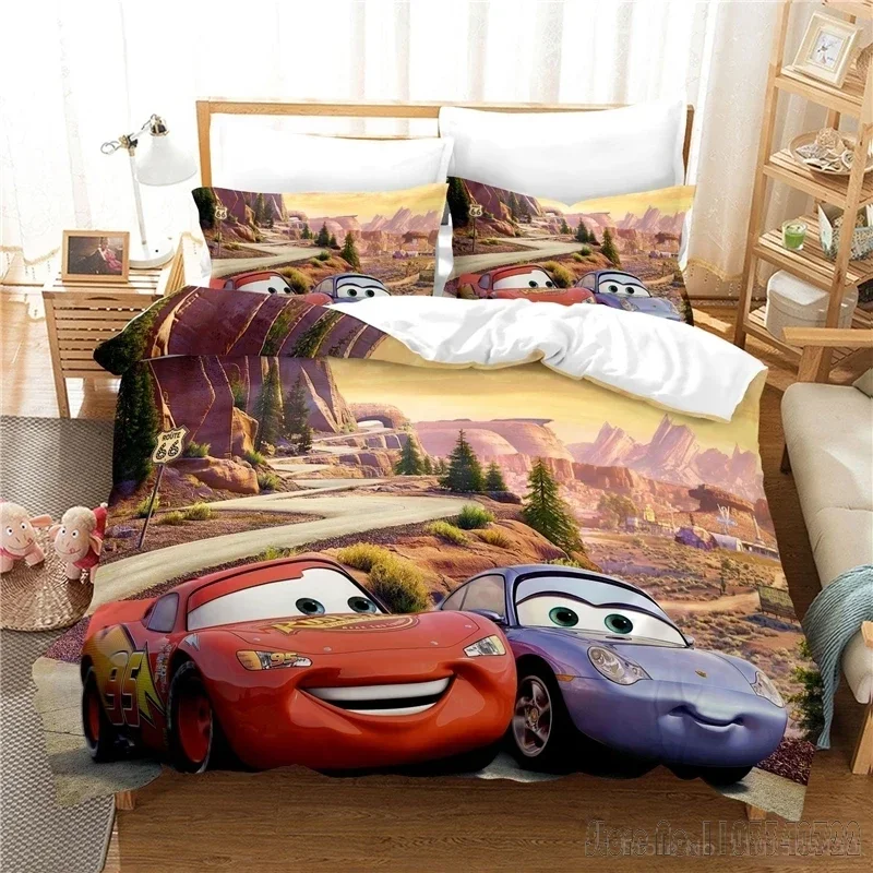 Boys Lightning McQueen 95 3D Print Duvet Cover Set HD Comforter Cover for Kids Bedding Sets Bedclothes Bedroom Decor