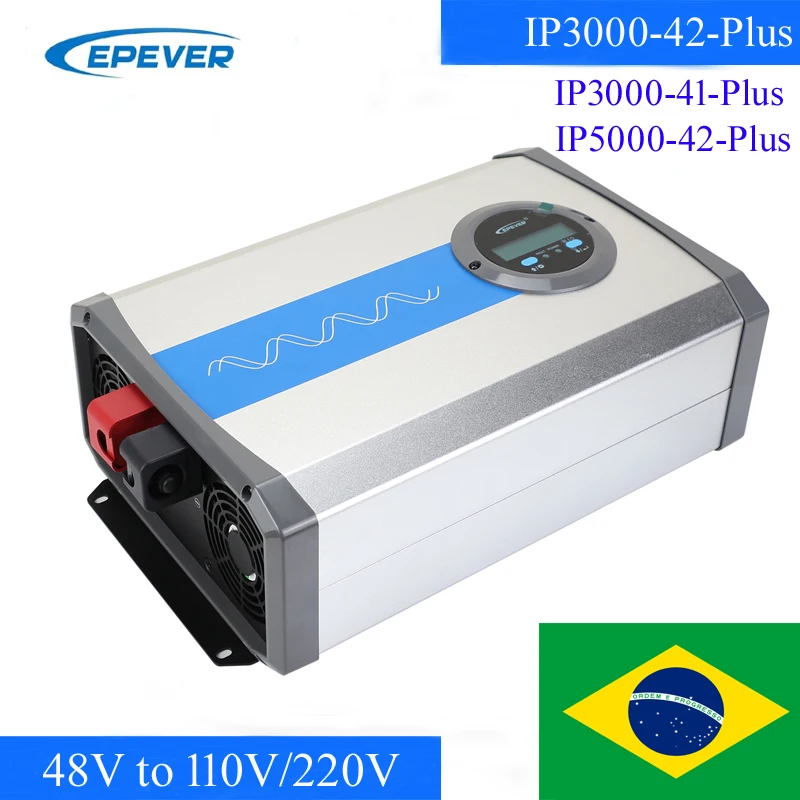 EPEVER 3KW 5KW Solar Inverter 3000W 5000W Pure Sine Wave 48V DC to 110V 120V or 220V AC Output IP3000-42-Plus IP5000-42-Plus