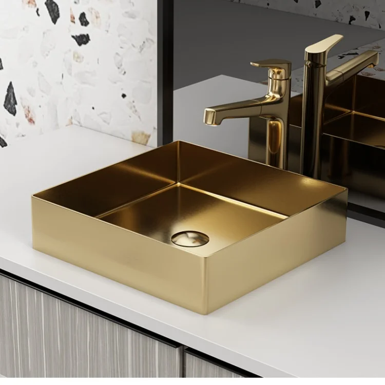 cf-Nordic Light Luxury Style Thickened Stainless Steel Non-specification Art Basin Hotel Home Engineering#