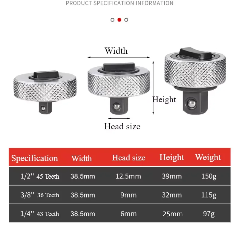 Mini Ratchet Socket Wrench 1/4 3/8 1/2 Inch Reversible Ratchet Handle Mini Portable Rotate Steel Palm Ratchet Socket Wrench