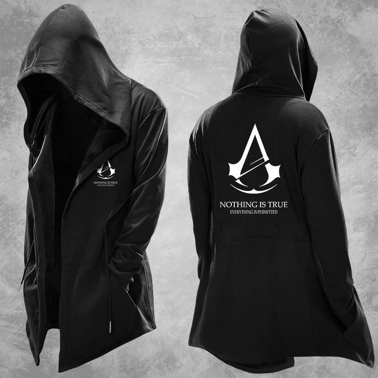 

Hot Assassin Master Hoodie Hooded Jacket Fashion Long Sleeve Assassin Cloak Trench