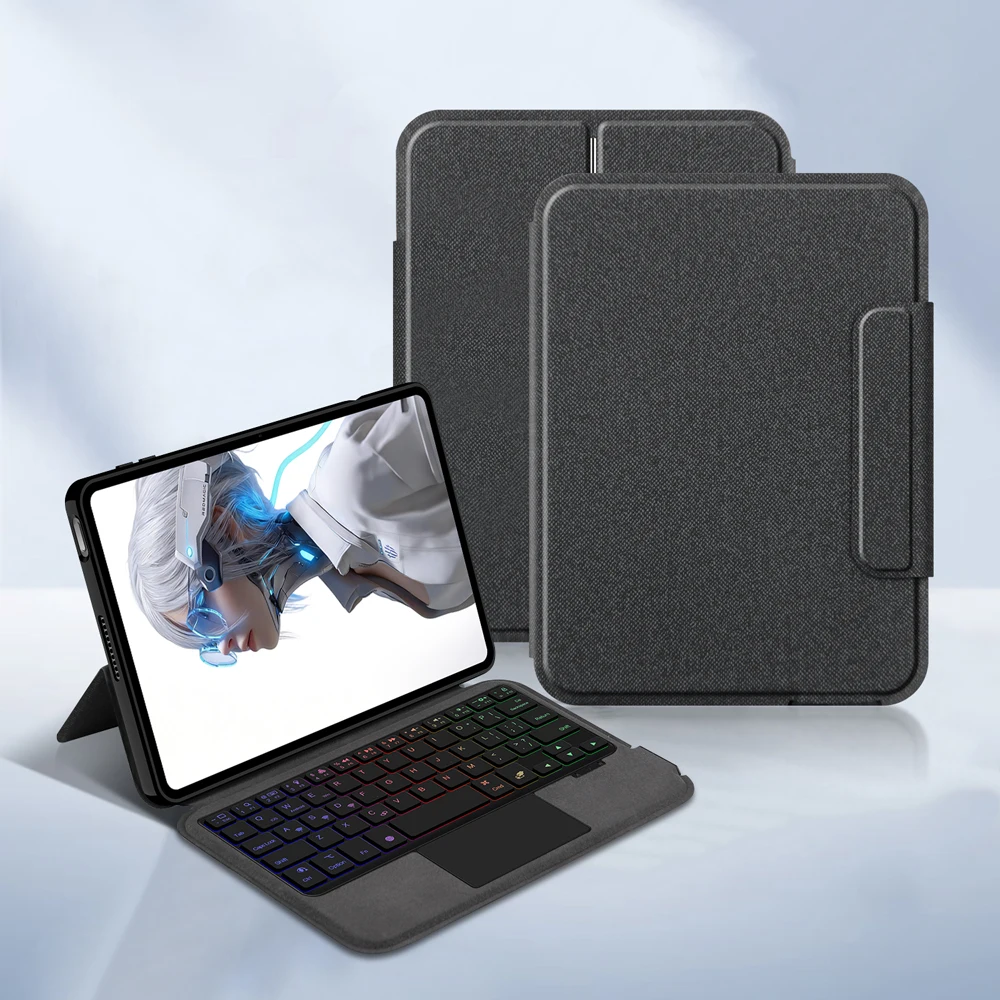 TouchPad Keyboard Case For ZTE Nubia RedMagic Astra 2 /Tablet 5 Pro 9.06 Inch Gaming Tablet Smart Backlight Keyboard Cover Folio view 5