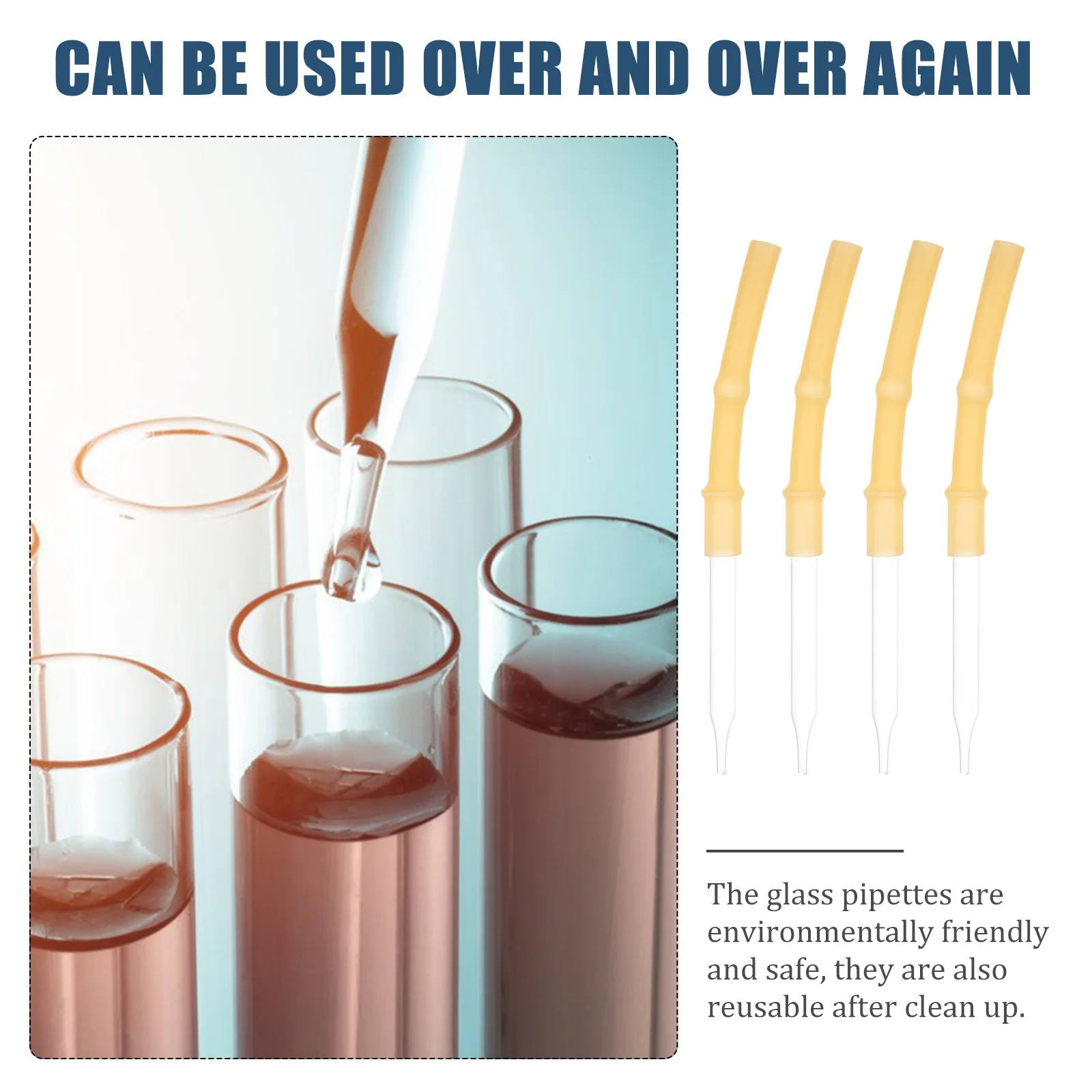 

4Pcs Alkaline Tips Stable Design Smooth Surface Lab Equipment Accessory Hose Glass Beads Universal Parts for Experiments