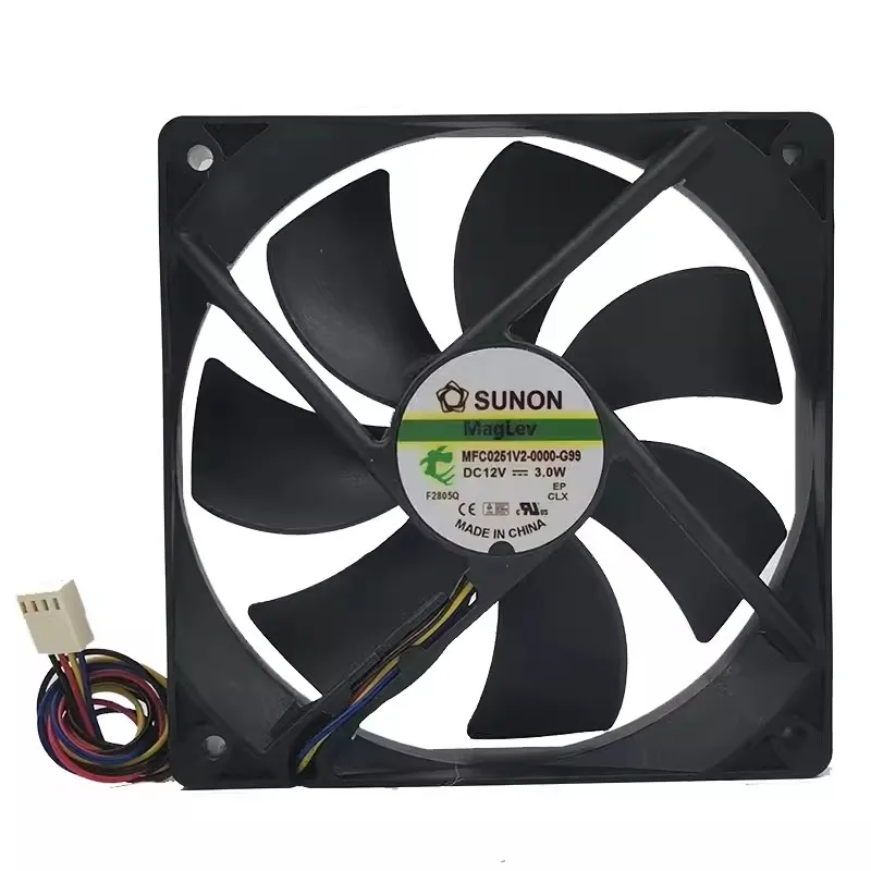 

New CPU Cooler Fan for SUNON MFC0251V2-0000-G99 12V 3.0W 12025 12CM Chassis Cooling Fan 120*120*25 MM