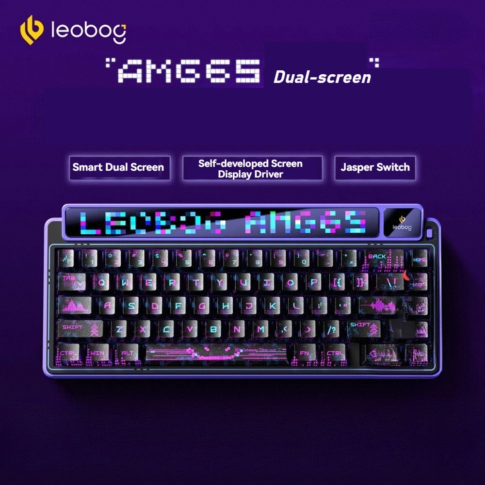 LEOBOG AMG65 Mechanical Keyboard 67 Layout 315 LED Smart Dot Matrix Screen 8000mAh Tri-mode RGB Hot-swap Custom Gaming Keyboard