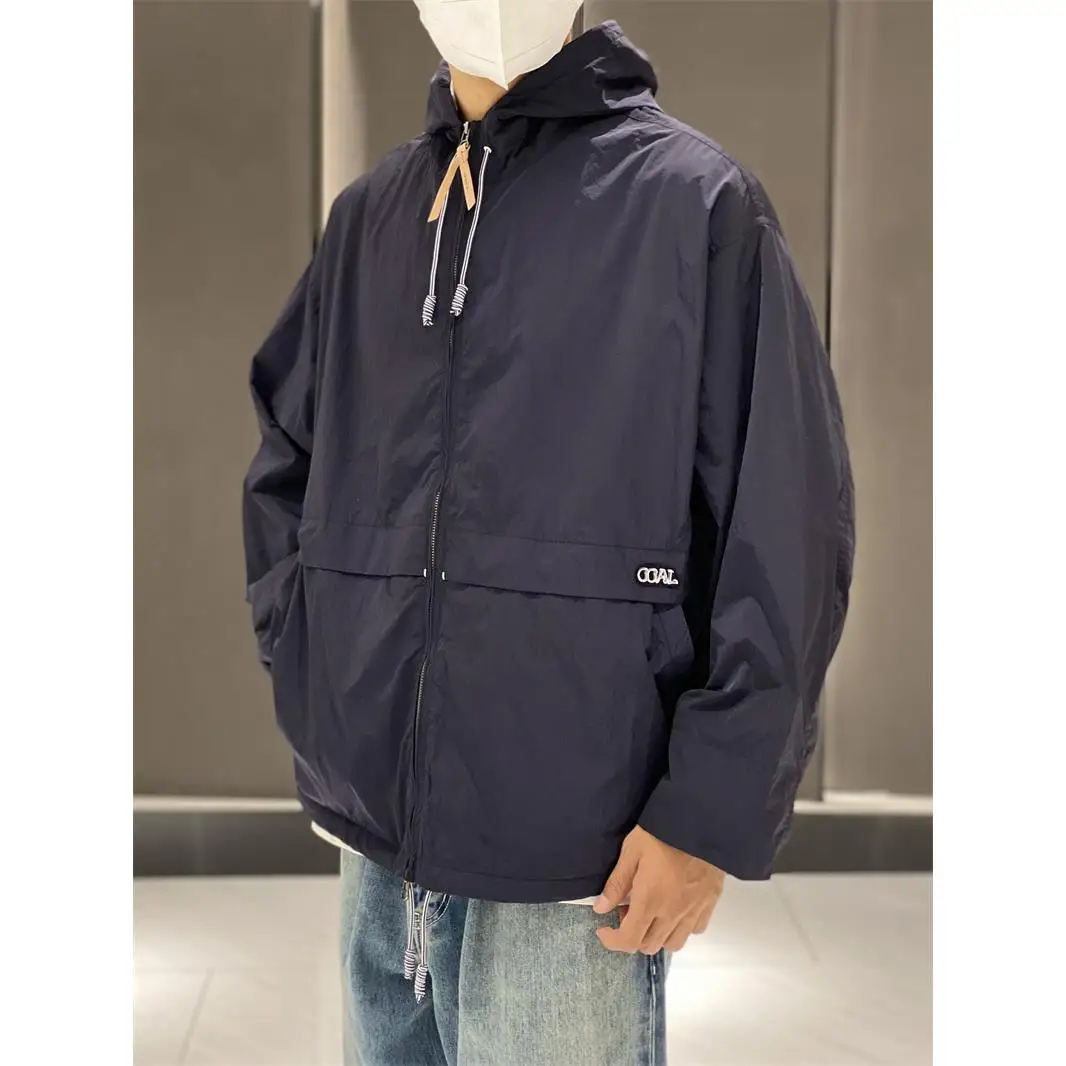 

Водонепроницаемая металлическая нейлоновая альпинистская уличная японская куртка на молнии с капюшоном нанами