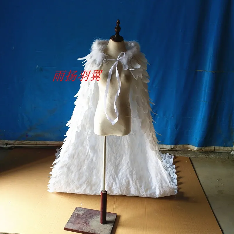 Model Adult Role Playing Party Stage Angel Feather Cloak Props Anime Halloween Christmas Party