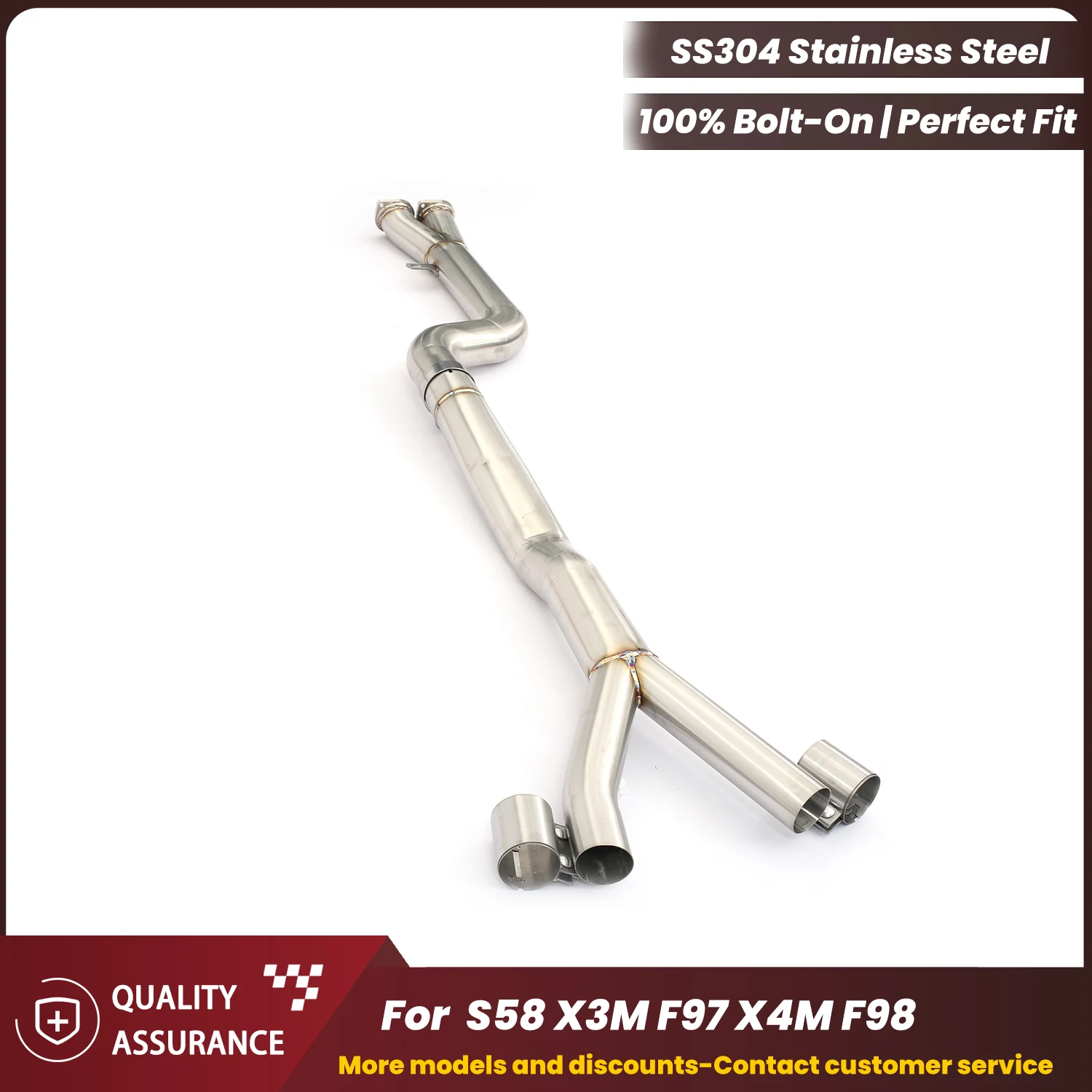 

Mid Pipe Exhaust For BMW X3M F97 X4M F98 S58 Performance Upgrade Sport Sound Boost Power Easy Installation Tuning Parts