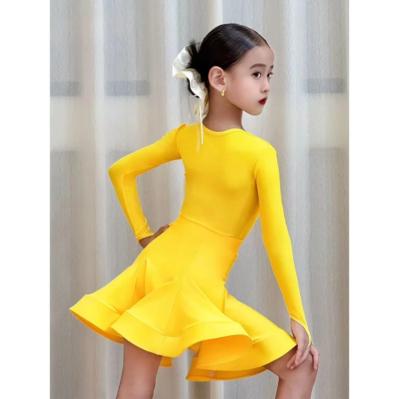 Latin Dance Competition Dress Children's Latin Performance Uniforms Children's High-end Latin Dance Art Test Competition Suit