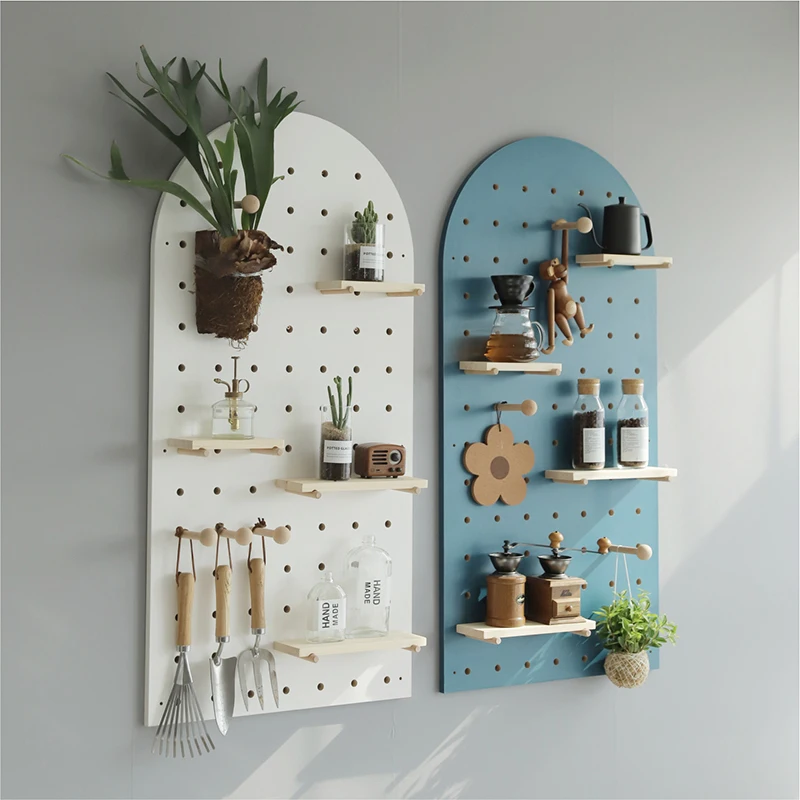 Customized hole board display rack, wall decoration, wall hanging, storage, hanging board, living room porch hook, including