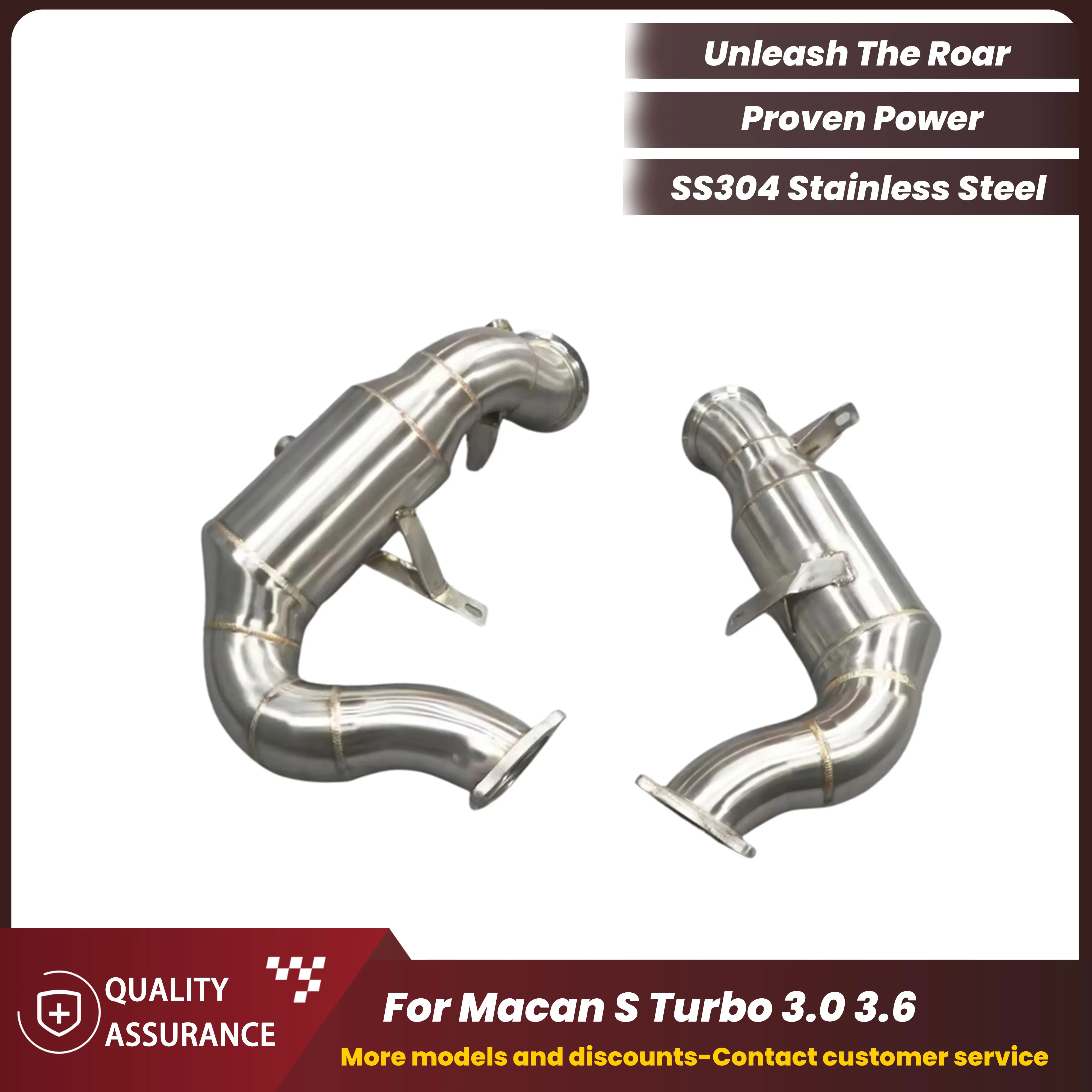 

High Performance High Flow ECCF SUS304 Headers for Porsche Macan S Turbo 3.0T 3.6T 2014-2024