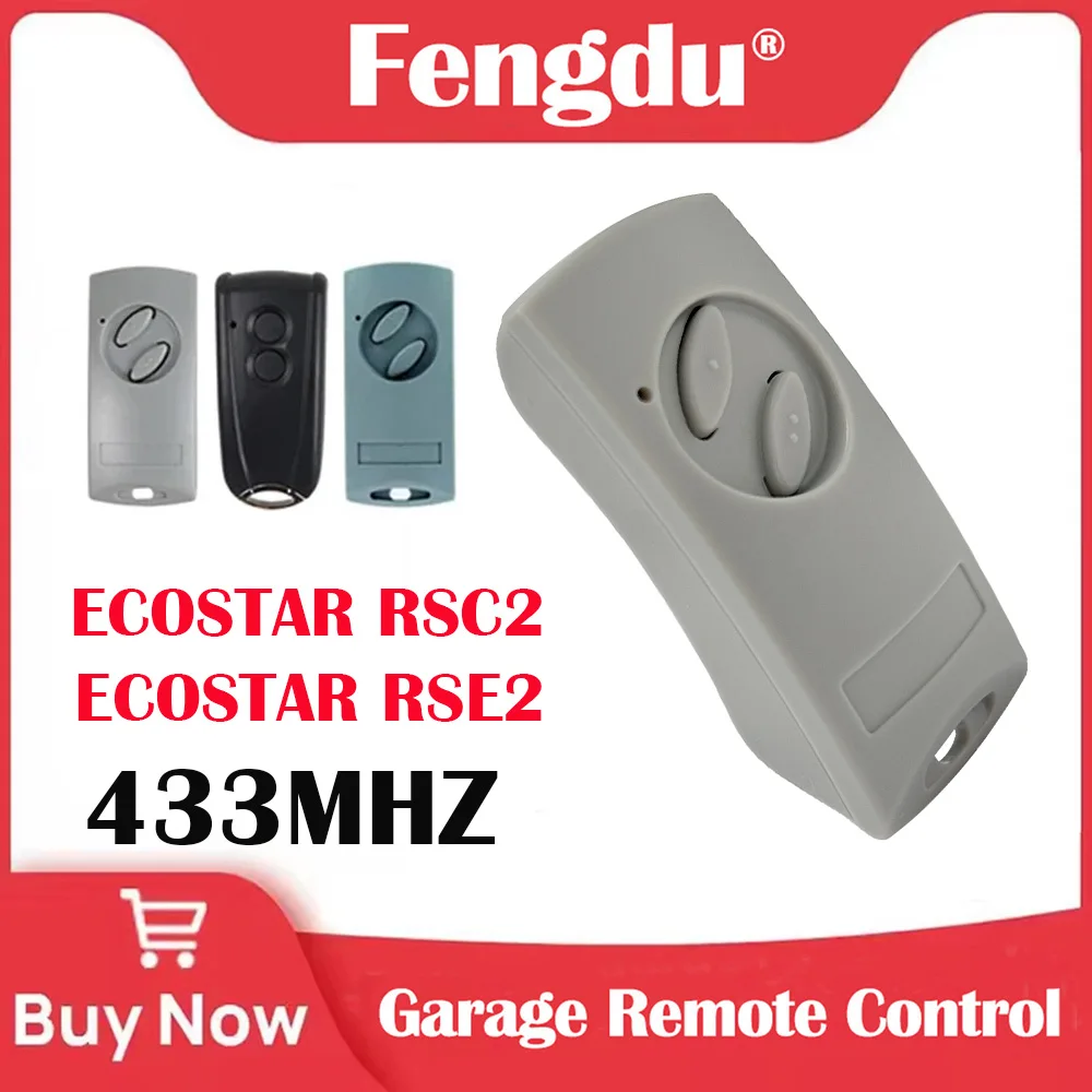 

ECOSTAR RSE2 RSC2 RSZ1 RSE2-433 RSC2-433 Gate Remote Control Garage Door Opener Hand Transmitter 433.92MHz Rolling Code