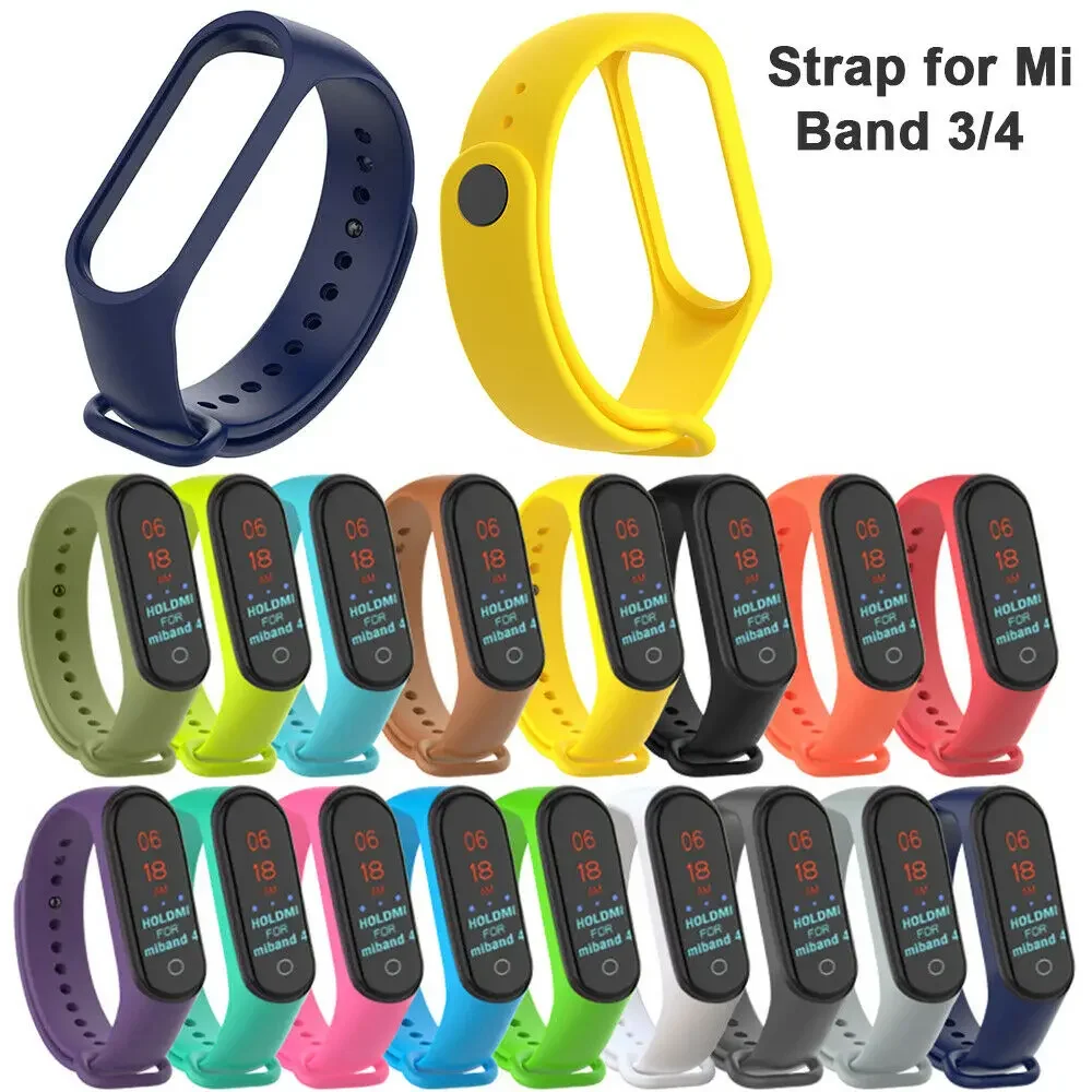 Pulseira de relógio impermeável para Xiaomi MI Band, pulseira Sports Edition, pulseira de silicone, acessórios Smartwatch, 17x13mm, 4 3