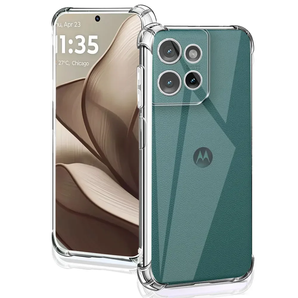 For Moto Edge 50 Neo S50 Case Soft Silicone Clear Shockproof Airbag TPU Phone Cover For Motorola Moto Edge 50 5G Protect Fundas