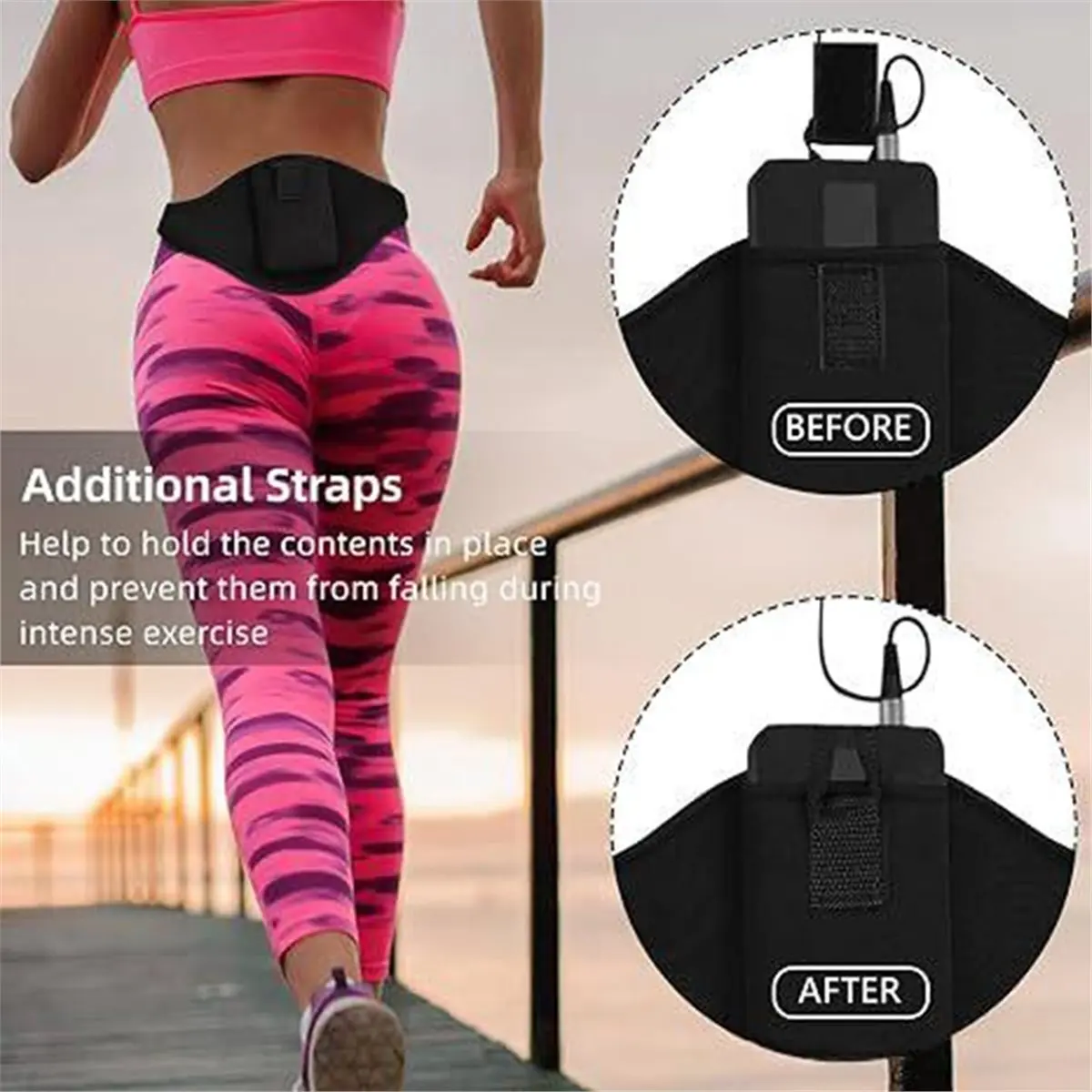 2 Pack Mic Belt Improved Adjustability Comfortability Durability for Fitness Instructors, Fitness Class,Public Speaking