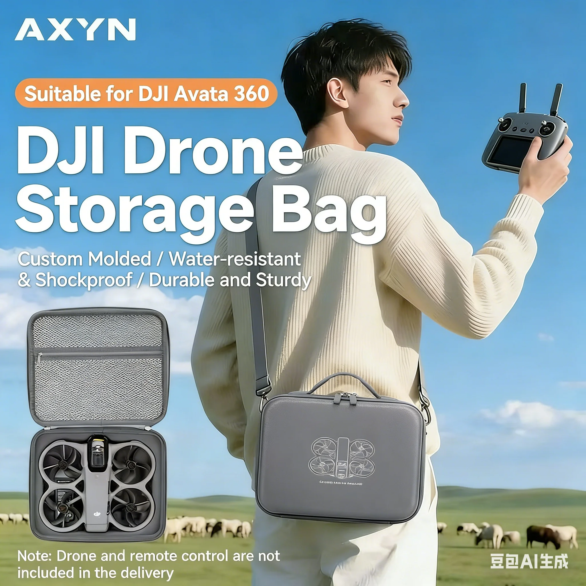 dji-avata-360用収納バッグ-ドローン-フライモアコンボケース専用-ポータブルハードシェル防水キャリングケース-avata-360アクセサリー
