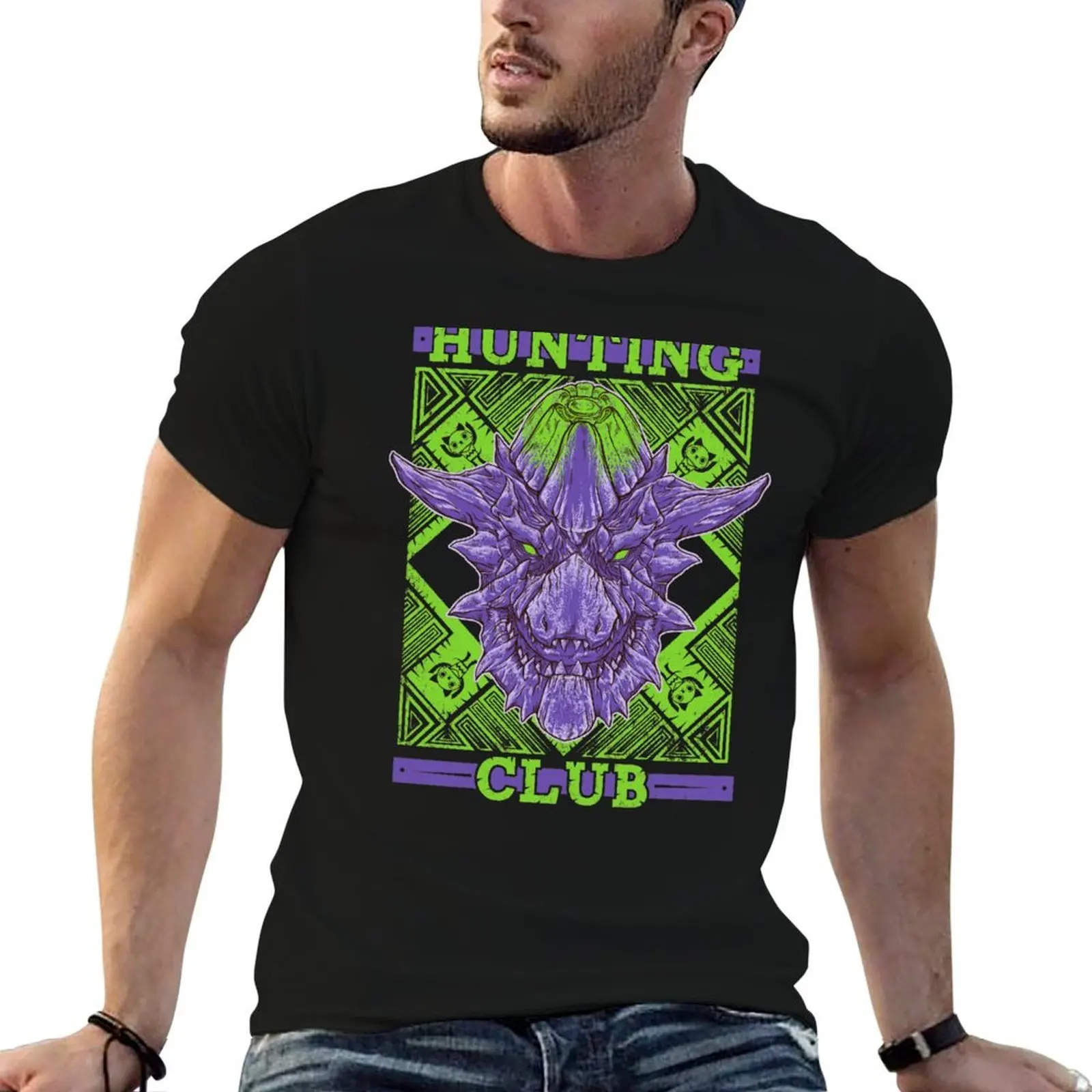 

Hunting Club: Brachydios T-Shirt man t shirts cotton cotton tshirt 100% anime t shirts for man T-shirt