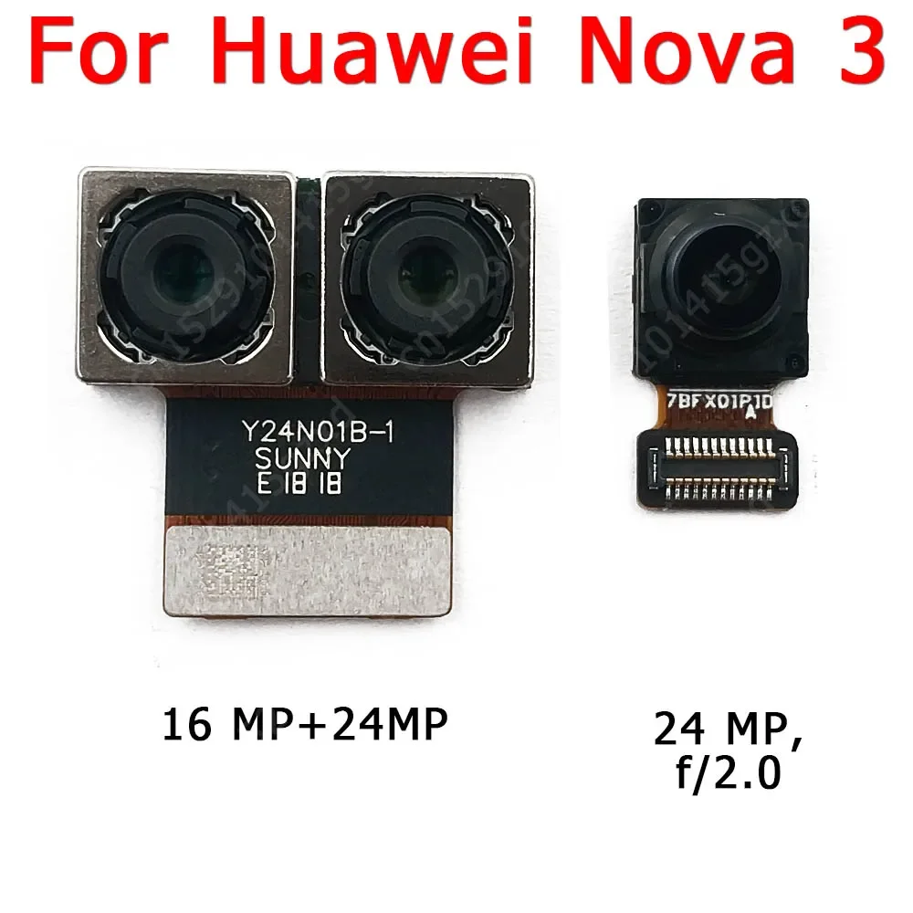 Front Rear View Back Camera For Huawei Nova 3 3i 3e 4e Main Facing Frontal Camera Module Flex Replacement Spare Parts