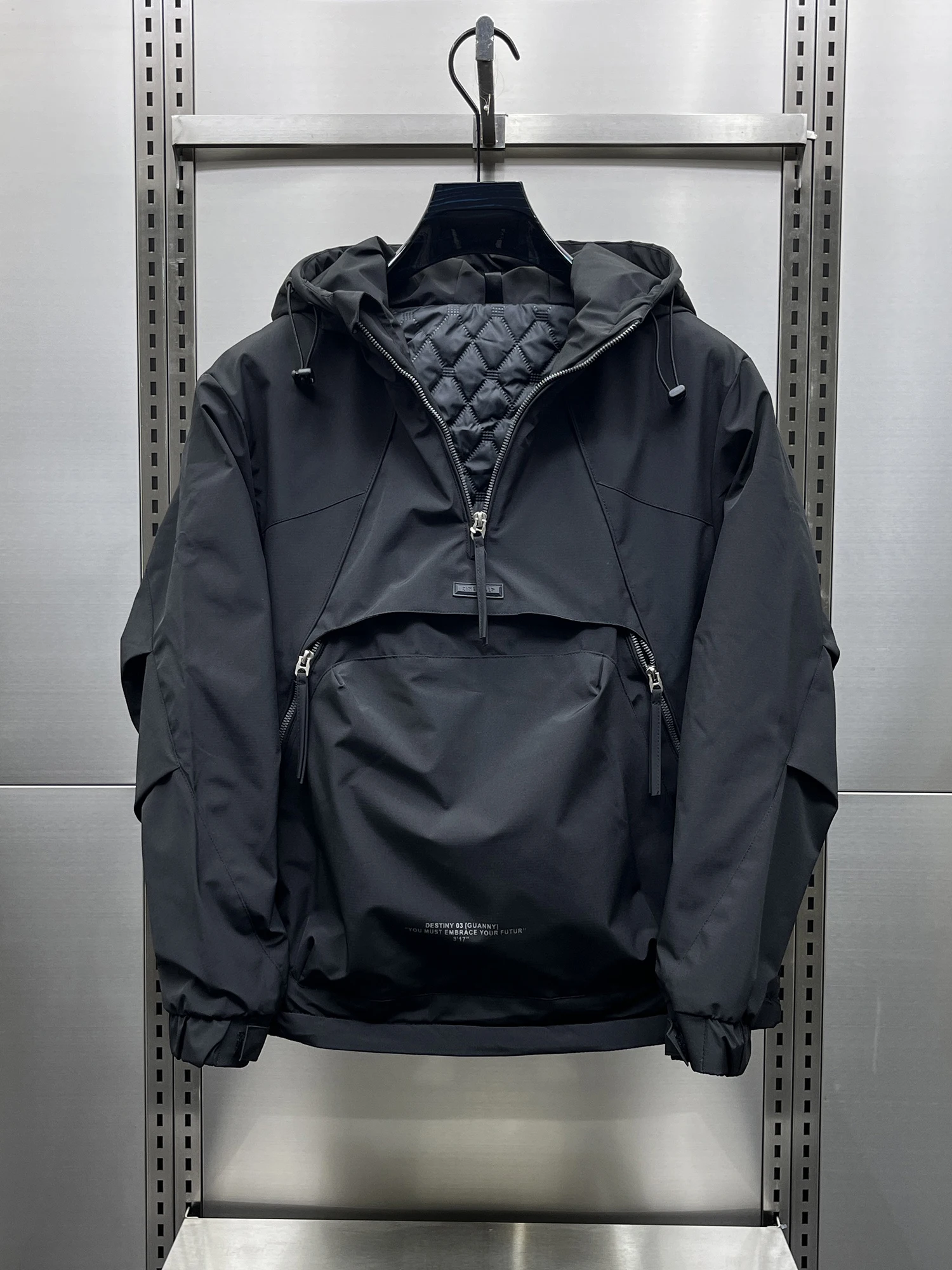 

Heavyweight Hooded f Zip Pullover Jaet Men's Autumn Winter New Trendy Functional Sle Workwear Cotton Coat Warmth