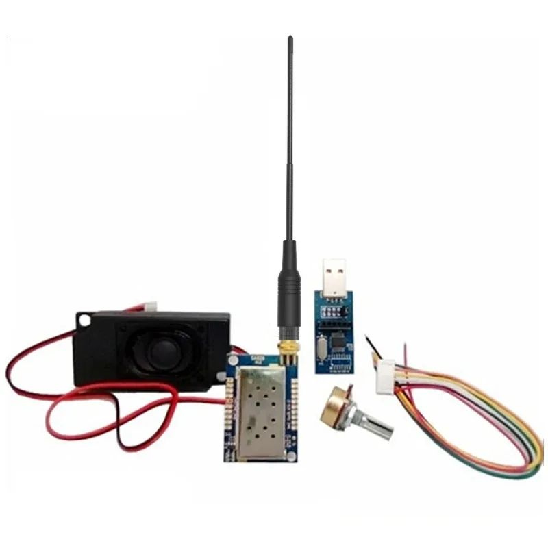 1Set All-in-One Walkie Talkie Module, 137-174MHz VHF Frequency, with Antenna, Wire, Speaker & USB Bridge Board Accessory