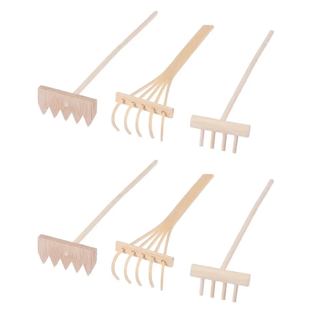 6Pcs Mini Zen Garden Rake Set High-Quality Tooth Design Sand Table Accessories for Desktop Meditation Creative Sand Tray