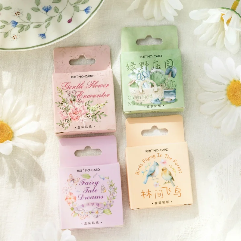 45/46pcs Flower Language Kawaii Sticker Set Gift Wrapping Scrapbook Planning Stickers Magazine Art Diy Stickers