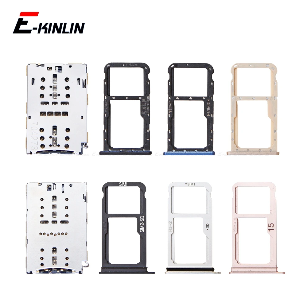 Sim Micro SD Card Tray Socket Adapter Container Holder Slot Connector Reader For HuaWei Mate 10 Pro Lite BLA-L29 L09 LA00