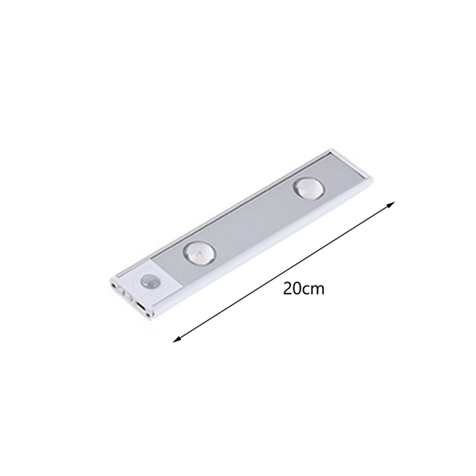 ذكي LED جسم الإنسان الاستشعار مصباح مصباح قابل لإعادة الشحن خزانة خزانة مصباح بار 20 سنتيمتر الفضاء الفضة ثلاثي الألوان يعتم #6