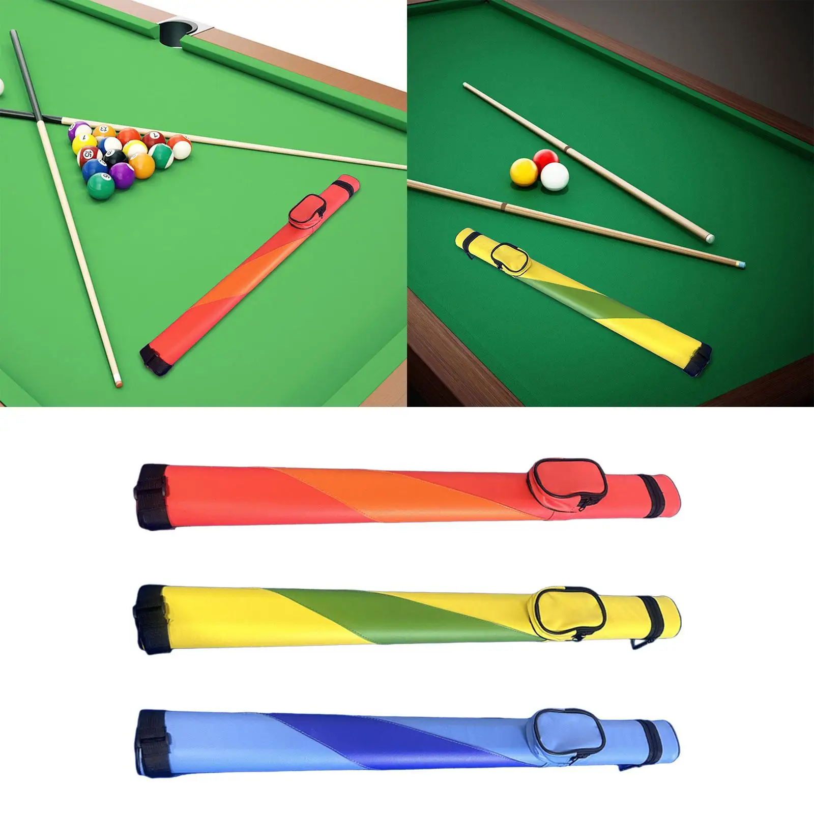 

Чехол для бильярдного кия, органайзер, пылезащитный, вмещает 1, полный 1/2 бильярдный кий, аксессуары для бильярда, портативный противоударный чехол для бильярда