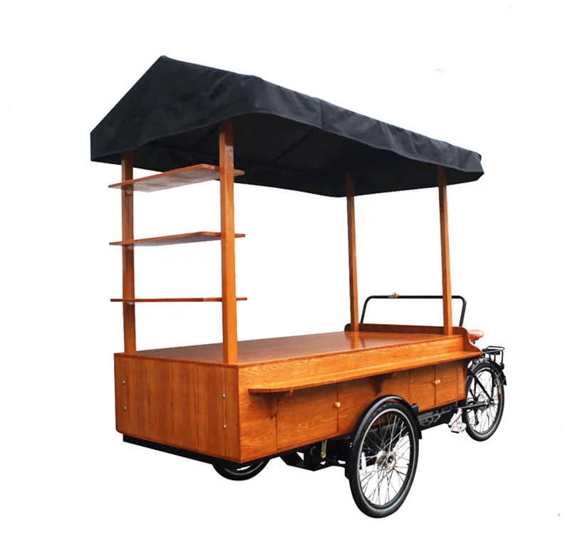 2021 Coffee Cart Bicycle Bike Mobile Food Vending Cart Coffee Carts for Sale Street Reverse Bikes Cargo Free Shipping