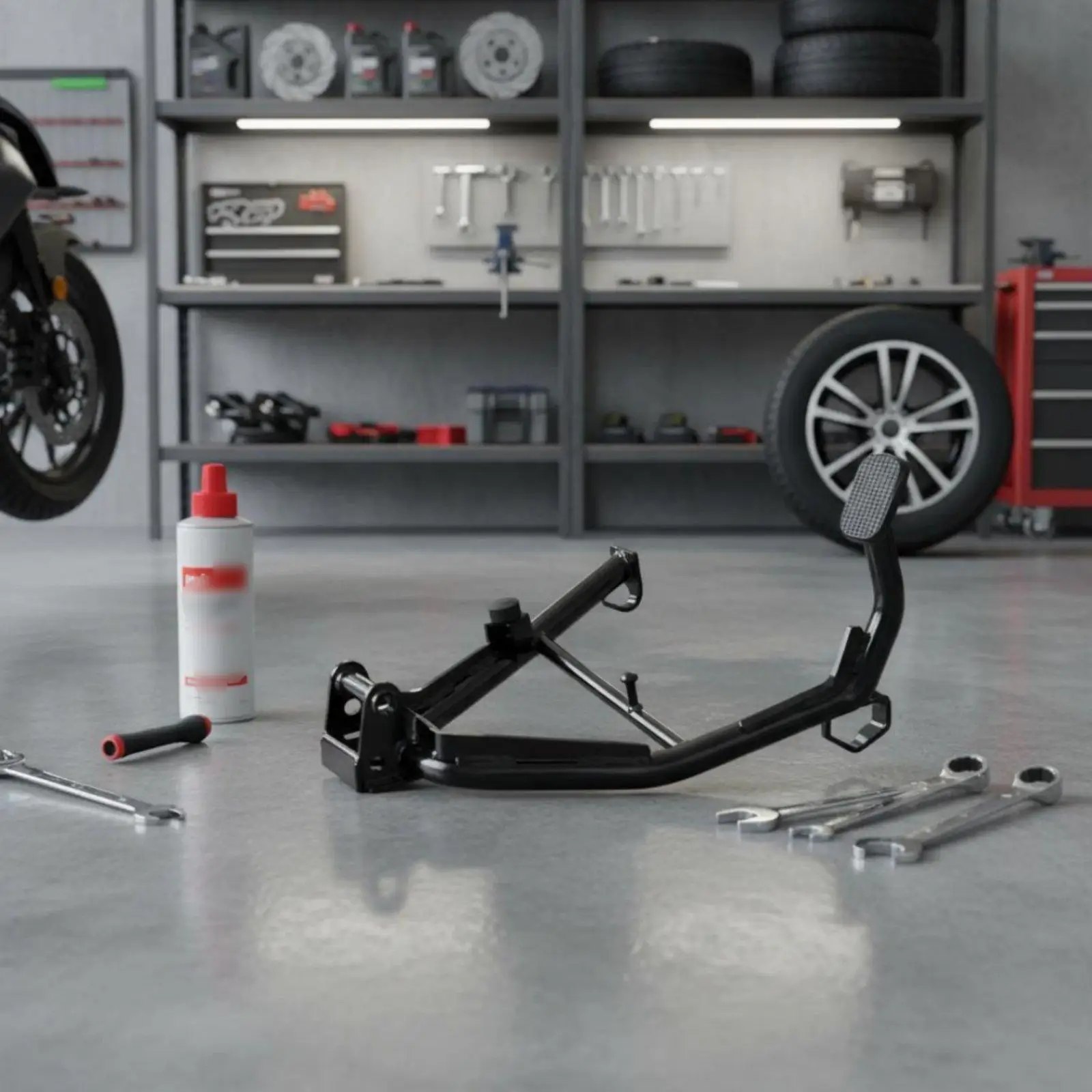 Durable Center Motorcycle Parking Stand Stable Support Rack Easel for Compatible XL750 Easy Service Maintenance