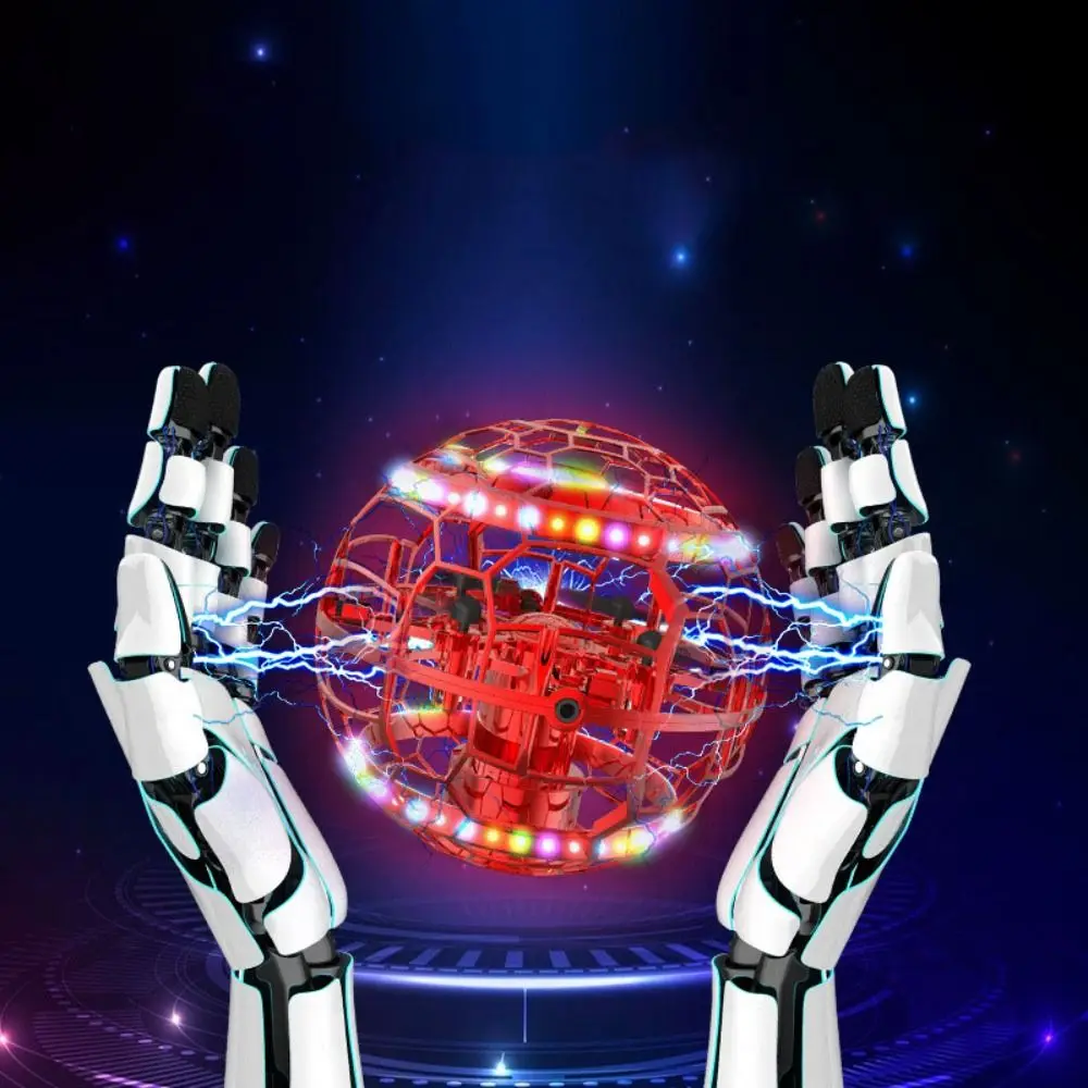 

Мини-модель LED Q8 RC Летающий шар Квадрокоптер Летающий дрон Вращающийся шар Игрушка Трюк 2,4G Левитация Мяч Игрушка Аксессуары для дронов