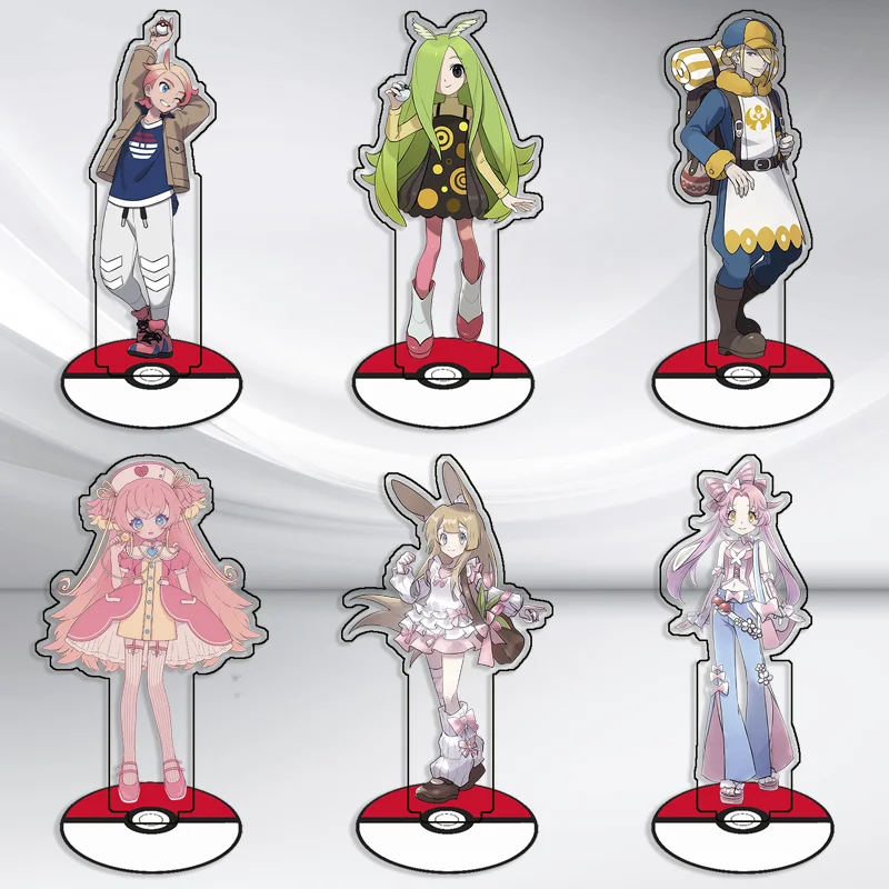 Figurines en acrylique recyclé pour Pokémon Ortega Mallow Volo, décoration de bureau, créativité décorative, cadeau mignon, 15 cm
