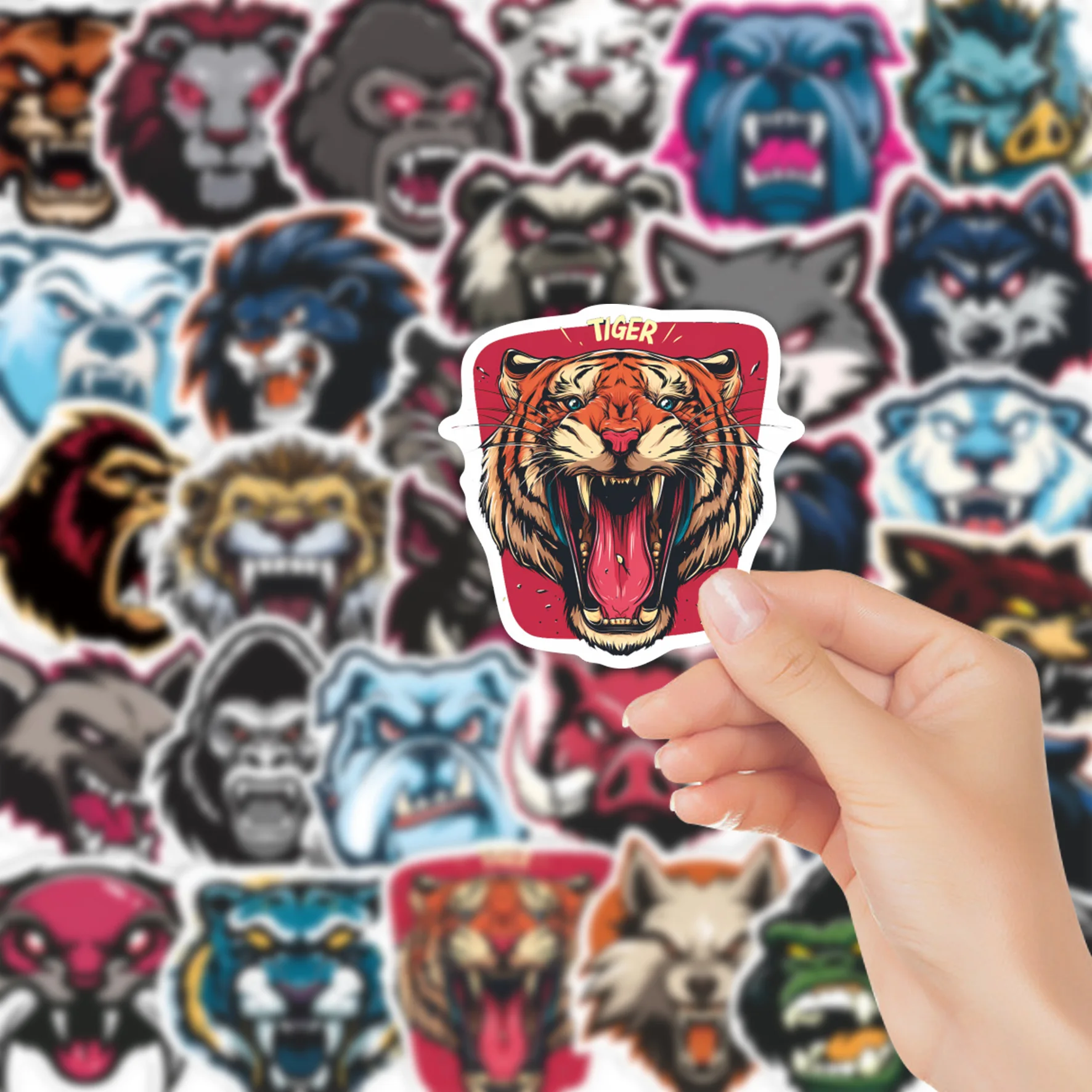 

10/50PCS Angry Animal Avatars Graffiti Stickers Exquisite DIY Toys Secret for Bottle Scrapbook Travel Bag Aesthetic Decals