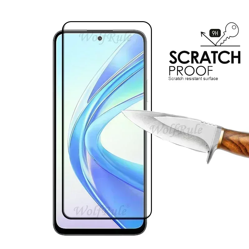 6 في 1 لهاتف Honor X7b زجاج Huawei Honor X7b زجاج مقسى 9H HD غطاء كامل غراء واقي شاشة فيلم الهاتف Honor X7b Len Glass