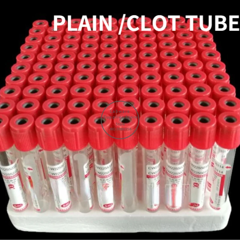 100pcs/lot 3ml 5ml 10ml Disposable PET Vacuum EDTA Heparin Anticoagulant Vacuum Blood Collection Tube Vacutainer