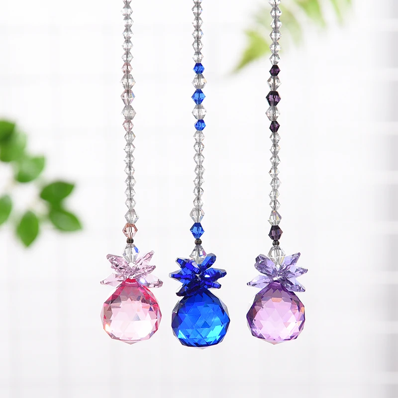 Chakra 20mm Crystal Prism Ball Suncatcher Window Hanging Pendant Rainbow Maker Home Garden Decor