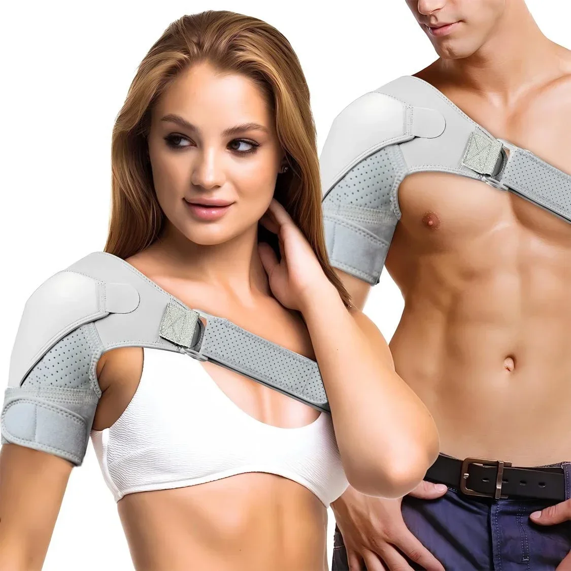 

1Pc Men Women Adjustable Rotator Cuff Support Shoulder Brace, Pressure for Preventing Strains and Dislocation, Alleviating Pain