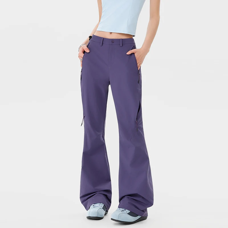 Women's 2026 Spring/Summer Casual Wide-Leg Pants – Trendy Slim-Fit Micro-Flare Design for Youth & Streetwear