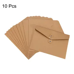 10 Stück Datei Aufbewahrung tasche Kraft papier Dokumenten tasche Datei Verpackung Umschlag leer a4/a5 Dokumenten umschläge Bürobedarf Briefpapier