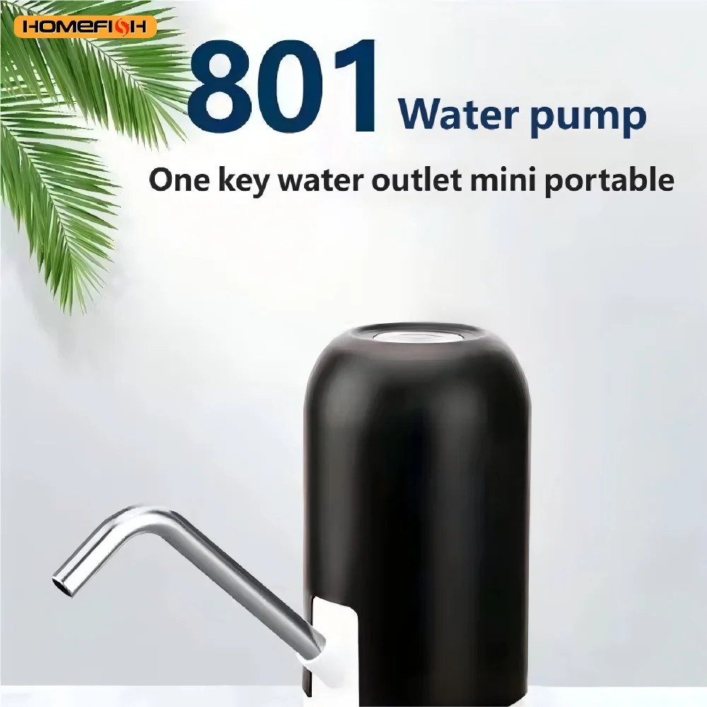 HOMEFISH USB Rechargeable Electric Wireless Water Bottle Pumping Automatic Dispenser Bottle