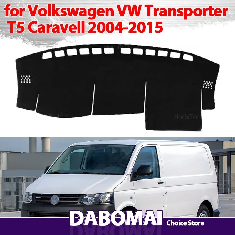 Armaturenbrett-Abdeckung, Armaturenbrett-Matte, Teppich-Pad, Schattenumhang, Decke, Autozubehör für Volkswagen VW Transporter T5 Caravell 2004–2015