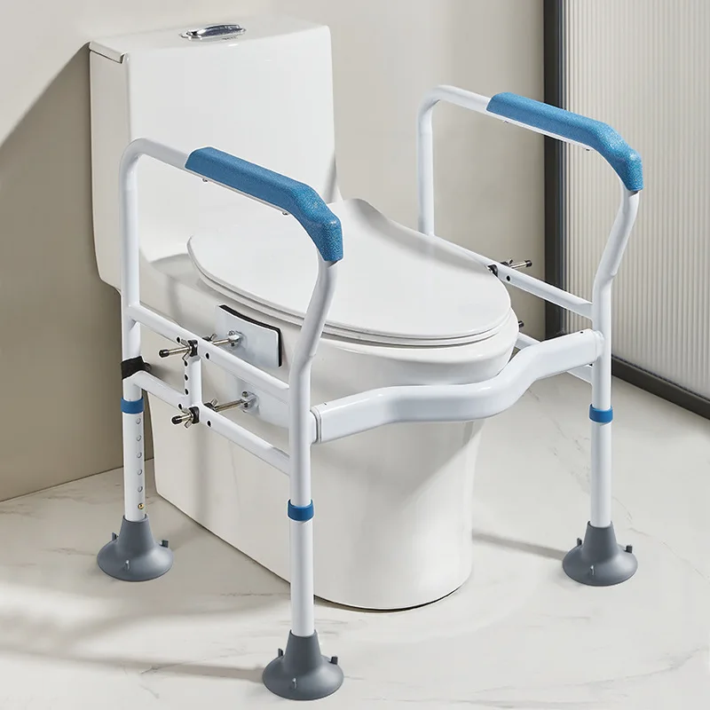 

No punching toilet armrest anti-rollover safety barrier-free toilet stand