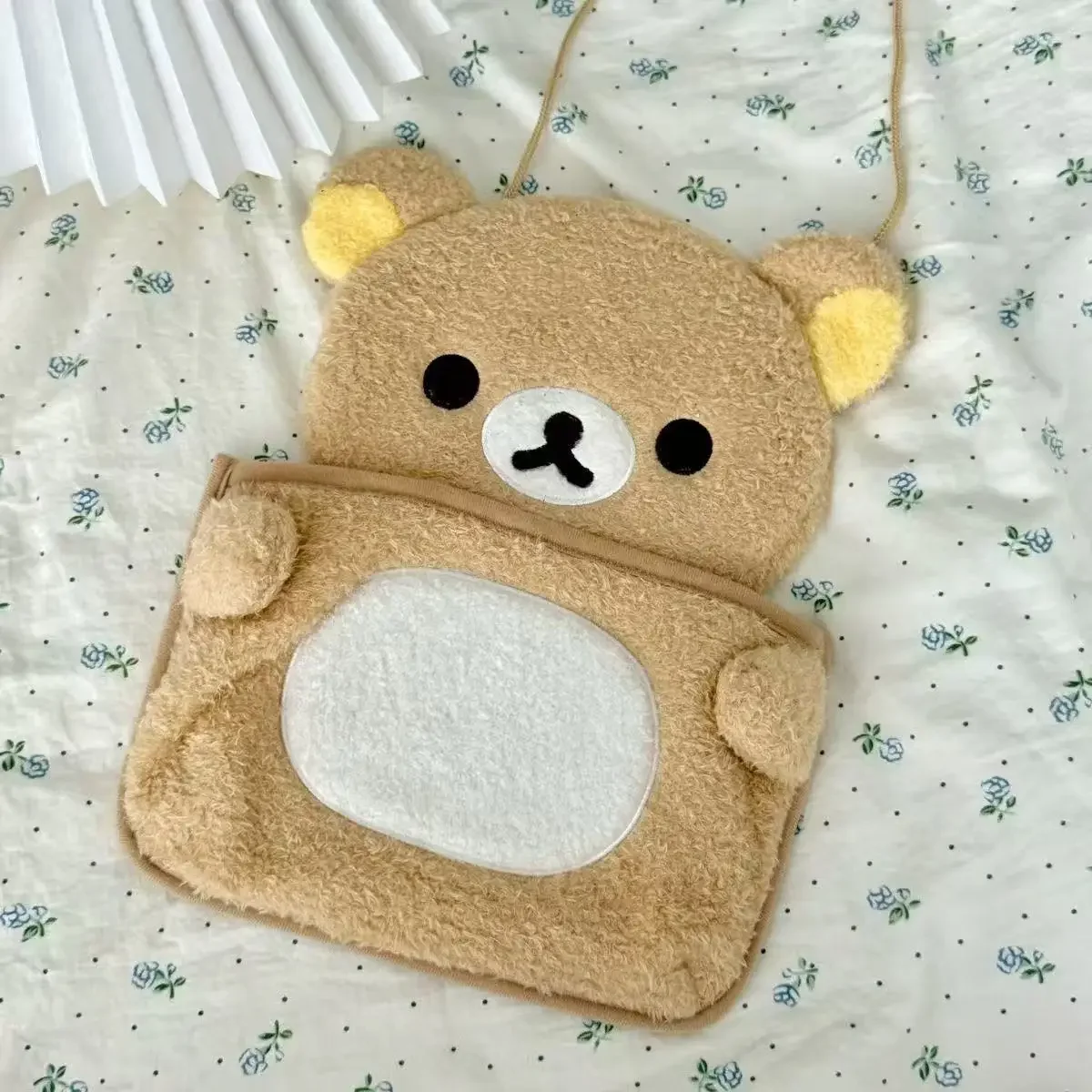 

Супермилый плюшевый настенный органайзер Rilakkuma в виде мультяшного медведя, подвесное украшение, сумка для хранения мелочей для дома, спальни, гостиной