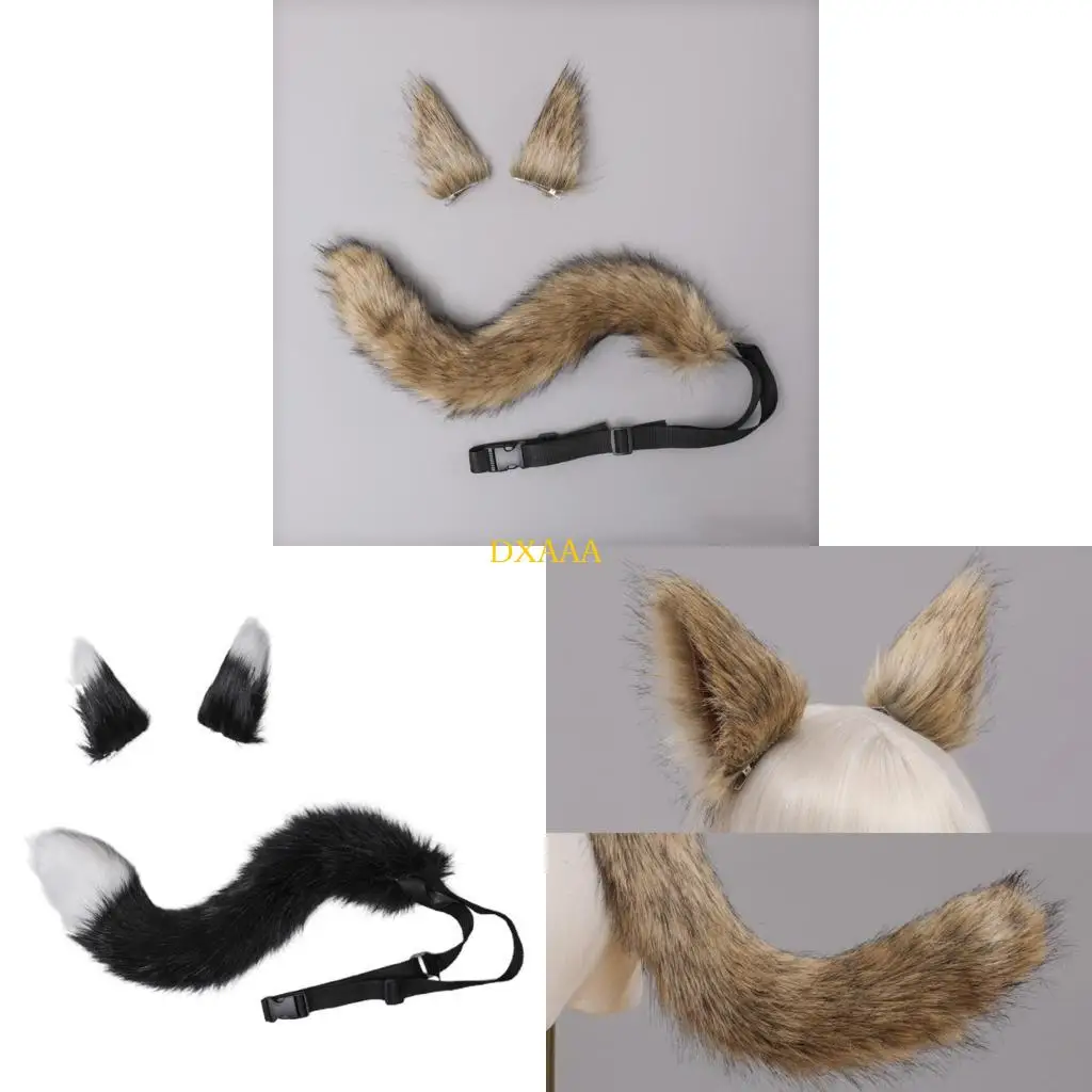 

DXAA 3 Pieces for Cat Ears Headgear Wolf Tail Fashion Gothic Cosplay Accessori