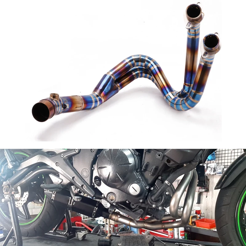 

Motorcycle Titanium Full Exhaust System For Kawasaki ER6N ER6F Ninja650R Z650 Ninja650 VERSYS650 Exhaust Header Pipe 2012 - 2021